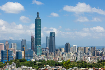 Fototapeta premium Taipei downtown city skyline