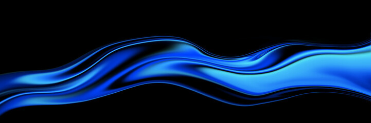 blue fluid wave digital abstract background 