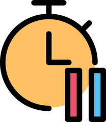 Stopwatch Vector Icon which is suitable for commercial work and easily modify or edit it
