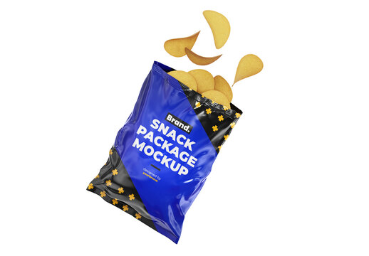Chips Pouch Packaging Mockup