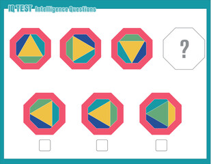 Visual intelligence questions IQ TEST, visual intelligence questions. Find the missing, Find the missing piece