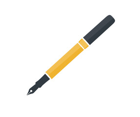 Fountain pen, Pen tool cursor. Fountain pen writing logo design. Anchor,  tool icon. Nib pen and signature vector design and illustration.
