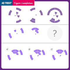 Visual intelligence questions IQ TEST, visual intelligence questions. Find the missing, Find the missing piece