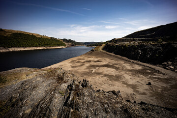 Reservoir in the summer drought 