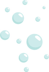 Underwater air balls. Cartoon water bubbles icon - obrazy, fototapety, plakaty