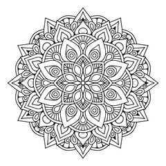 Flower Mandala Coloring Page For Adults