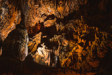 Damlatas cave in Alanya. Popular tourist place in Turkey. 