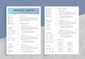 Simple Resume Layout with Gradient