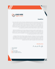 Corporate modern letterhead design template and Clean business style letterhead