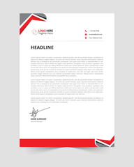 Corporate modern letterhead design template and Clean business style letterhead