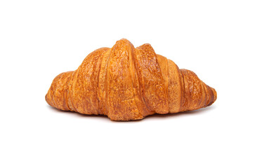 Croissant isolated on white background.