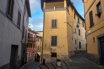 Italian landscape along via Francigena, between Radicofani and Acquapendente, Tuscany, June 2022