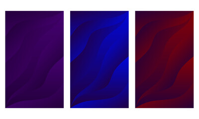 Set of Abstract wave background for poster, flyer etc