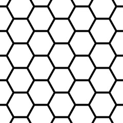 Honeycomb seamless pattern. Abstract geometric honeycomb seamless pattern. Hexagon pattern. Vector illustration