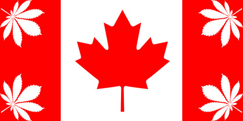 Canada flag canabis legalization