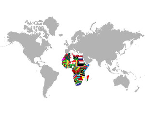 アフリカ大陸の地図