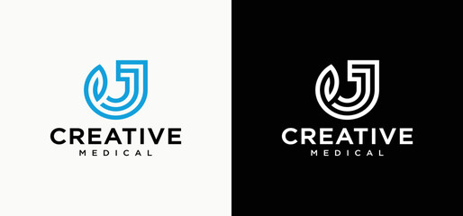 J logo with modern line design,logo j vector icon illustration modern design,Luxury letter J logo