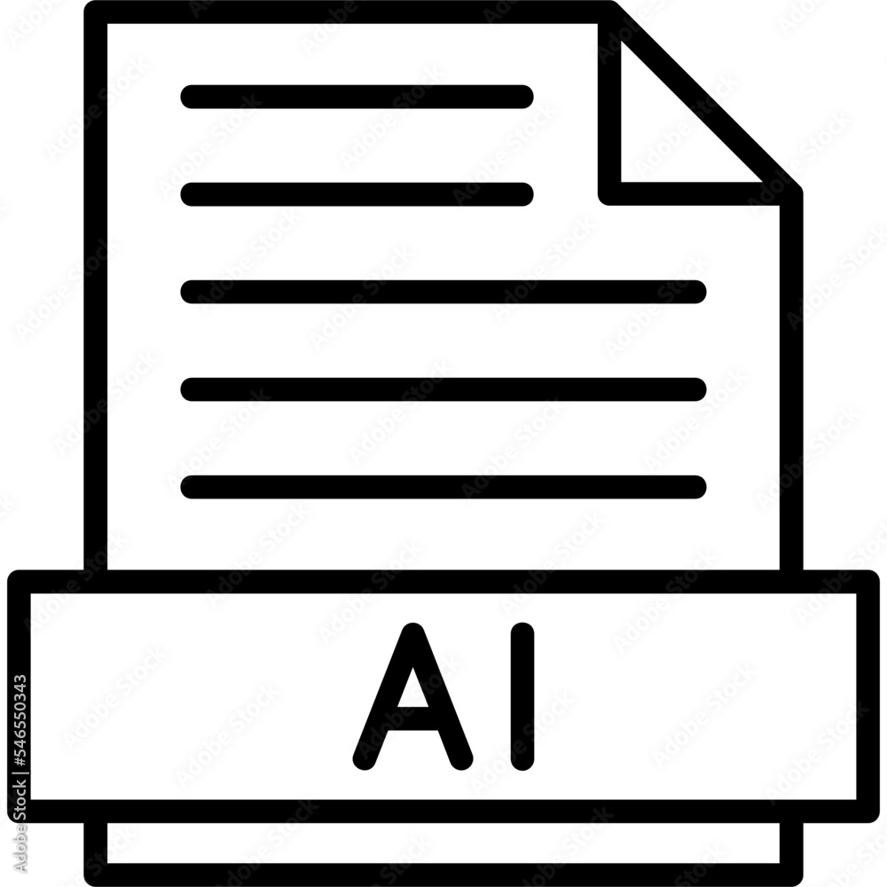 Poster ai format icon