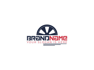 Wheels logo design. Tyre business branding. illustration