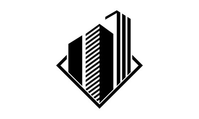 building skyscraper logo vector