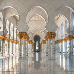Mosque architecture in Abu Dhabi