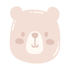 cute bear face cartoon