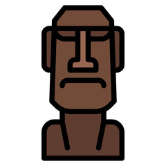 easter island polynesian triangle valparaiso chile landmark icon