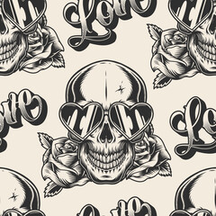 Valentines day pattern seamless monochrome
