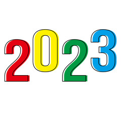 Colorful 2023 Happy New Year
