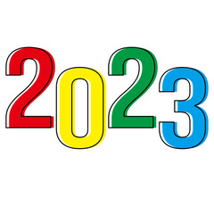 Colorful 2023 Happy New Year
