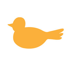Bird yellow icon. Sparrow icon. Sparrow bird PNG illustration.