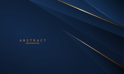 dark blue luxury premium background and gold line.
