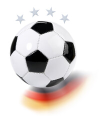 Fußball mit Sterne und Deutschland Fahne