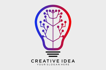 Digital Idea Logo Template Design Vector