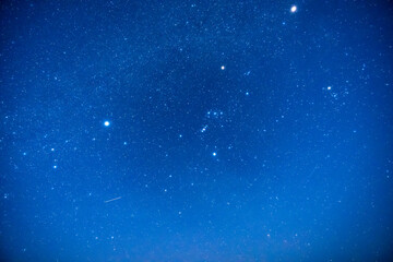 星空とオリオン座