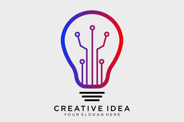 Digital Idea Logo Template Design Vector