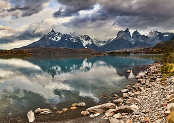 Lake Pehoe in Torres del Paine National Park