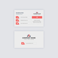 Business Card Template Design. Business Card Design for Company Personal.