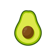 Avocado cut in half Healthy food for vegetarians