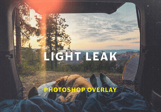 Light Leak Camera Effect Mockup