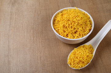 indian spicy snack besan sev, indian snacks, diwali food