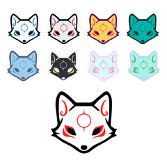 Set Fox Stickers Collection