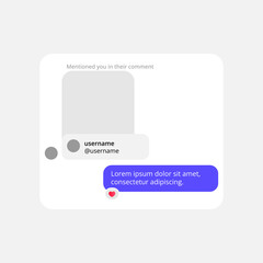 Chat layout for web application. Vector illustration.