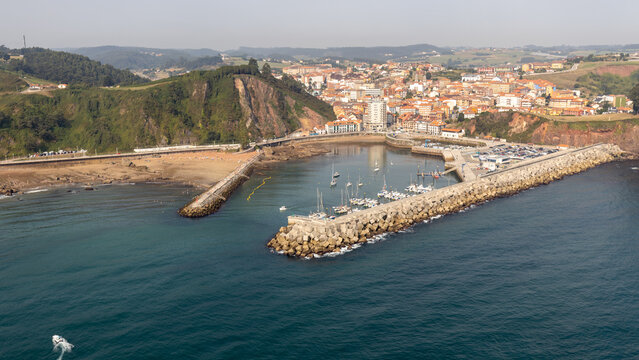 Vista aerea de Candas en Asturias