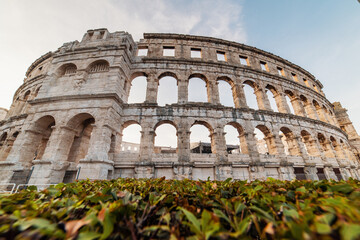 Obraz premium The Pula Arena, Roman amphitheater colosseum, Istria, Croatia