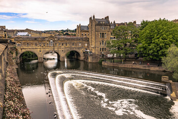 Bath - May 29 2022: The old roman town of Bath, England.