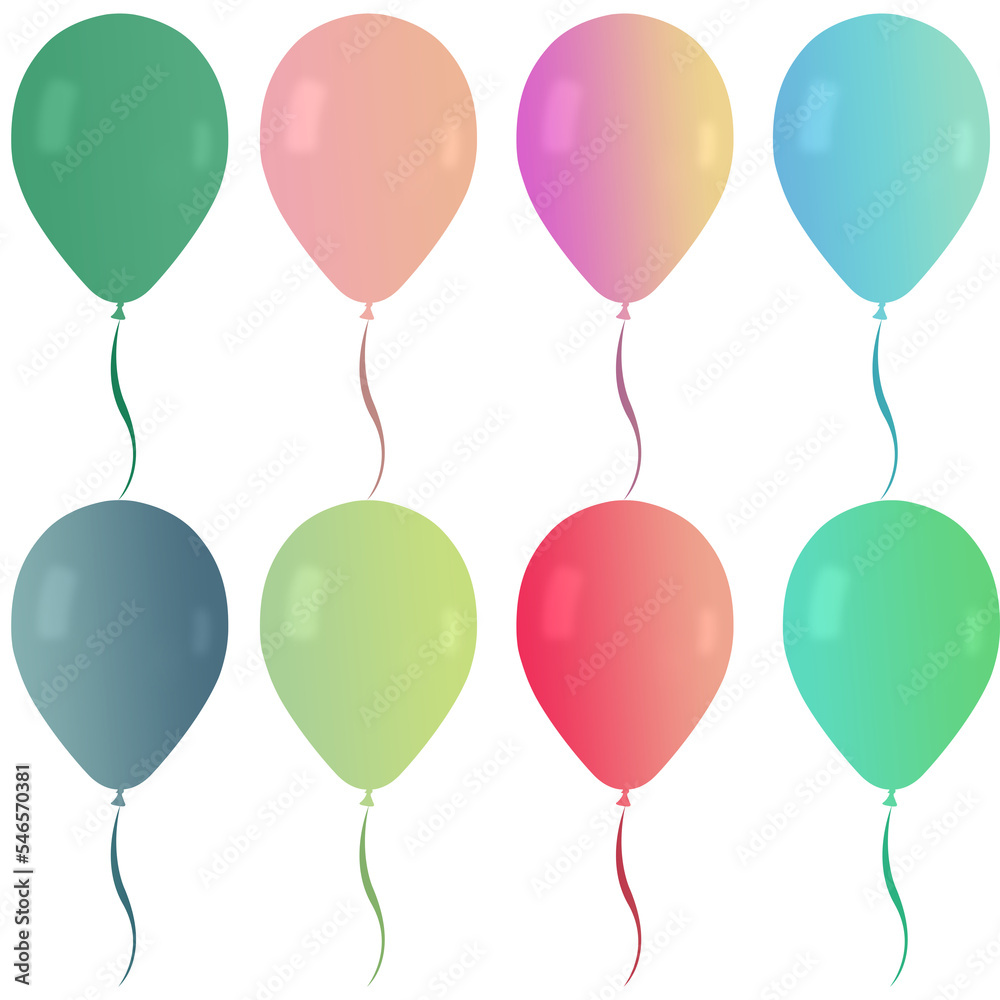 Poster colorful balloons