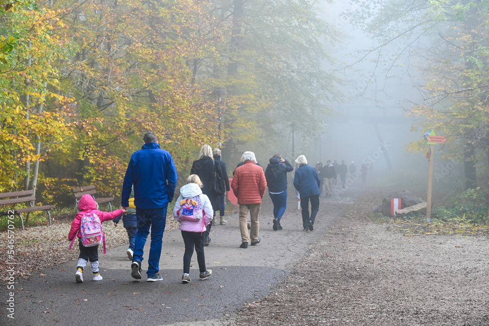 Canvas Prints famille enfants parent parental mono parentalité balade promenade nature automne hiver