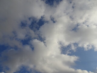 Fototapeta premium Blue Cloudy Sky Landscape Background