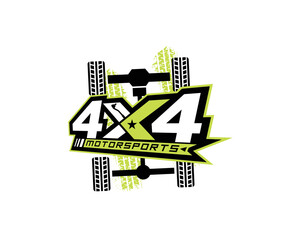 4x4 Automotive Off Road Logo Design Template